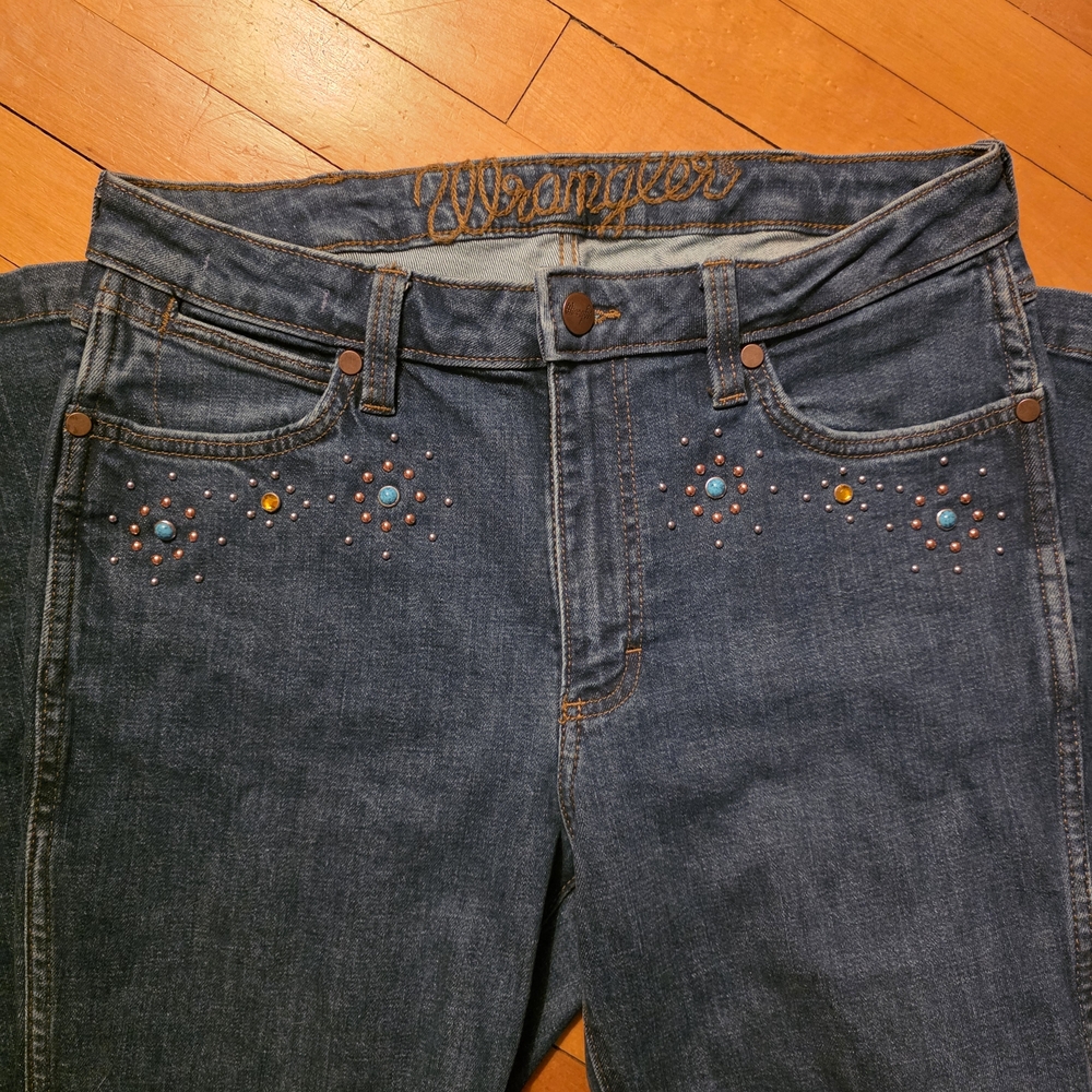 Wrangler Women's Blue Embellished Jeans